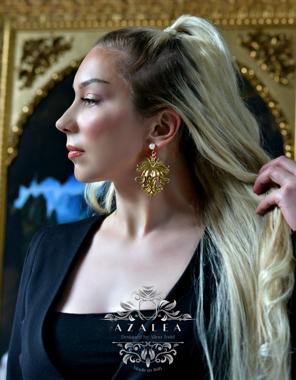 Elegant resin earring