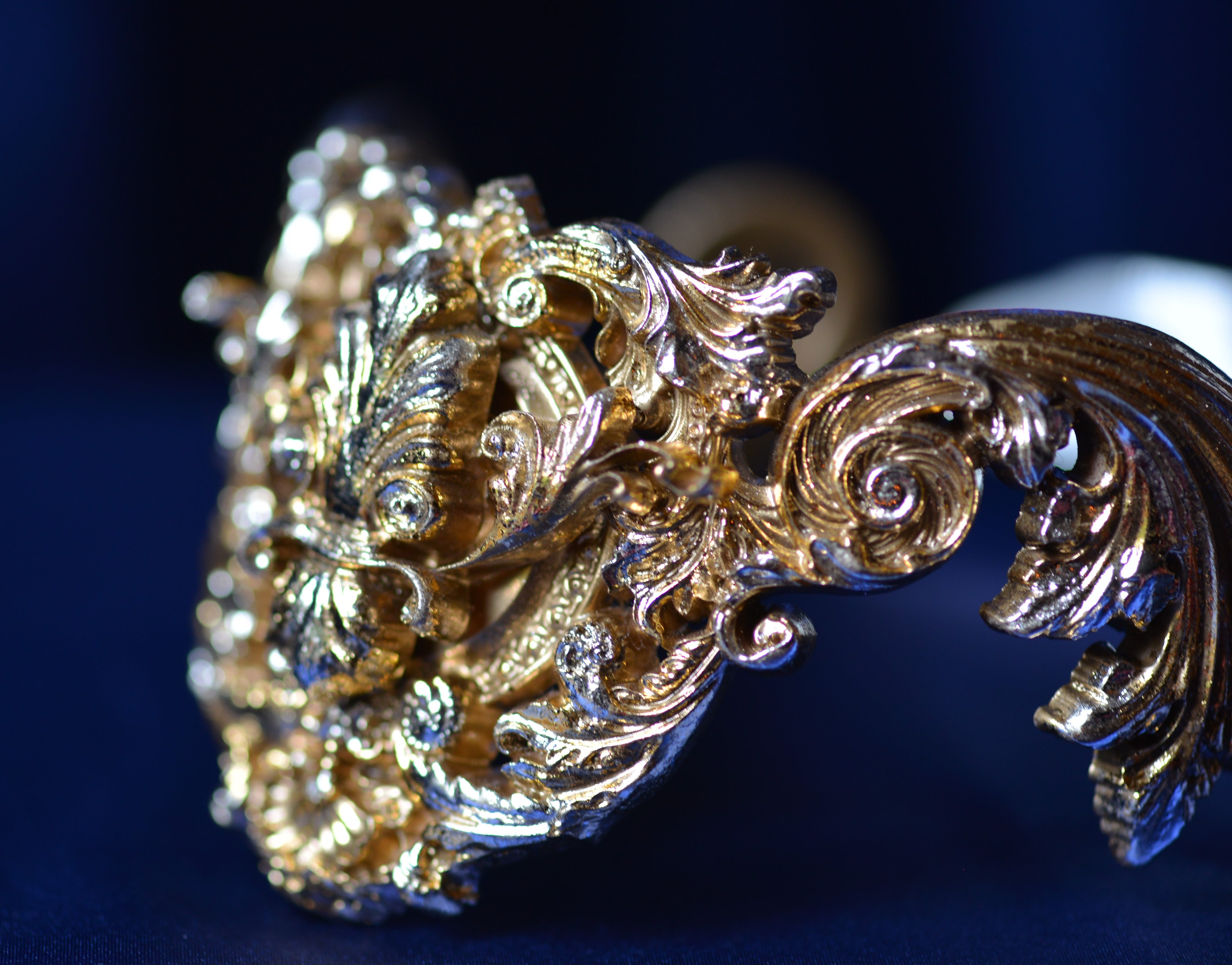 Elegant "gold&champagne" necklace