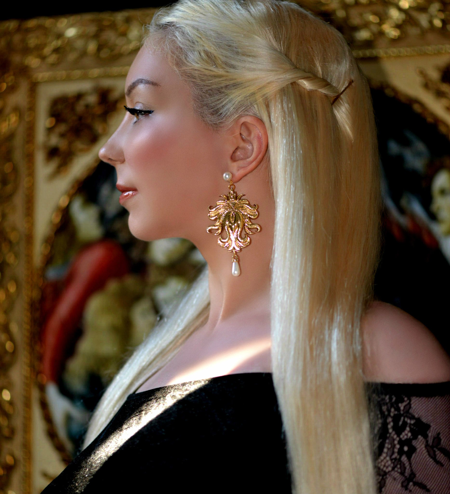 Luxurious handmade earrings