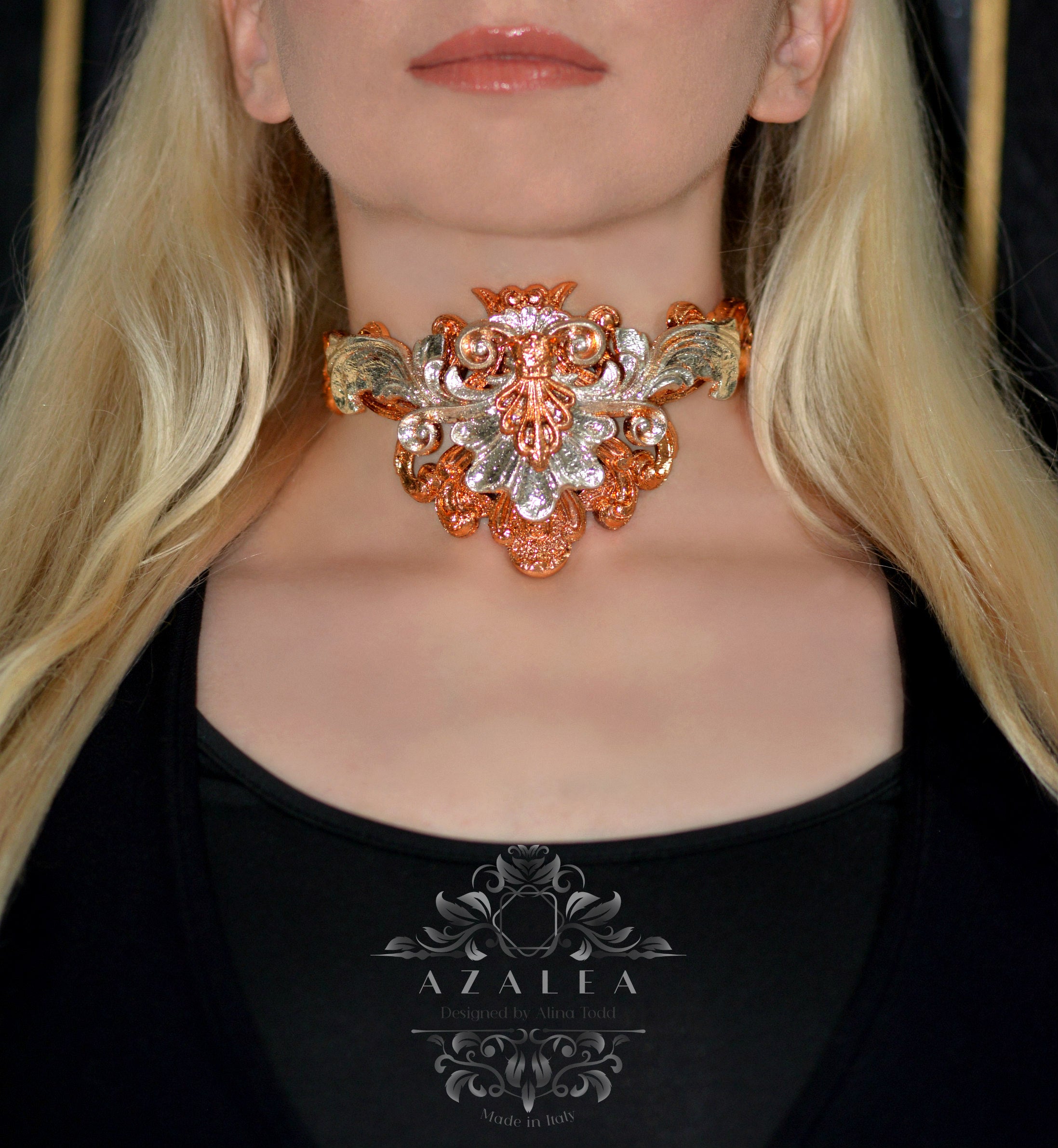 Sublime copper champagne necklace