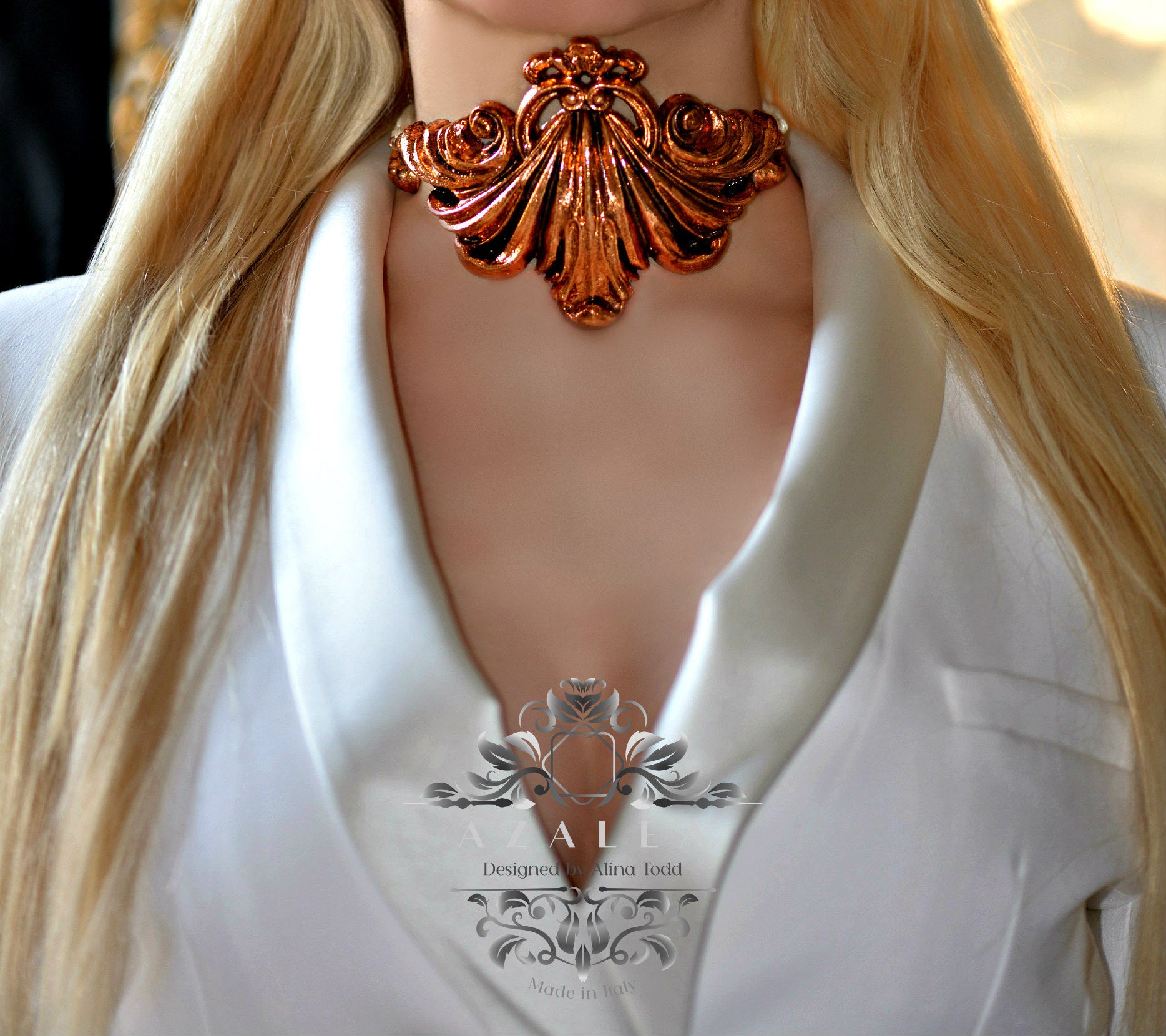 Antique Bronze "Millefoglie" necklace