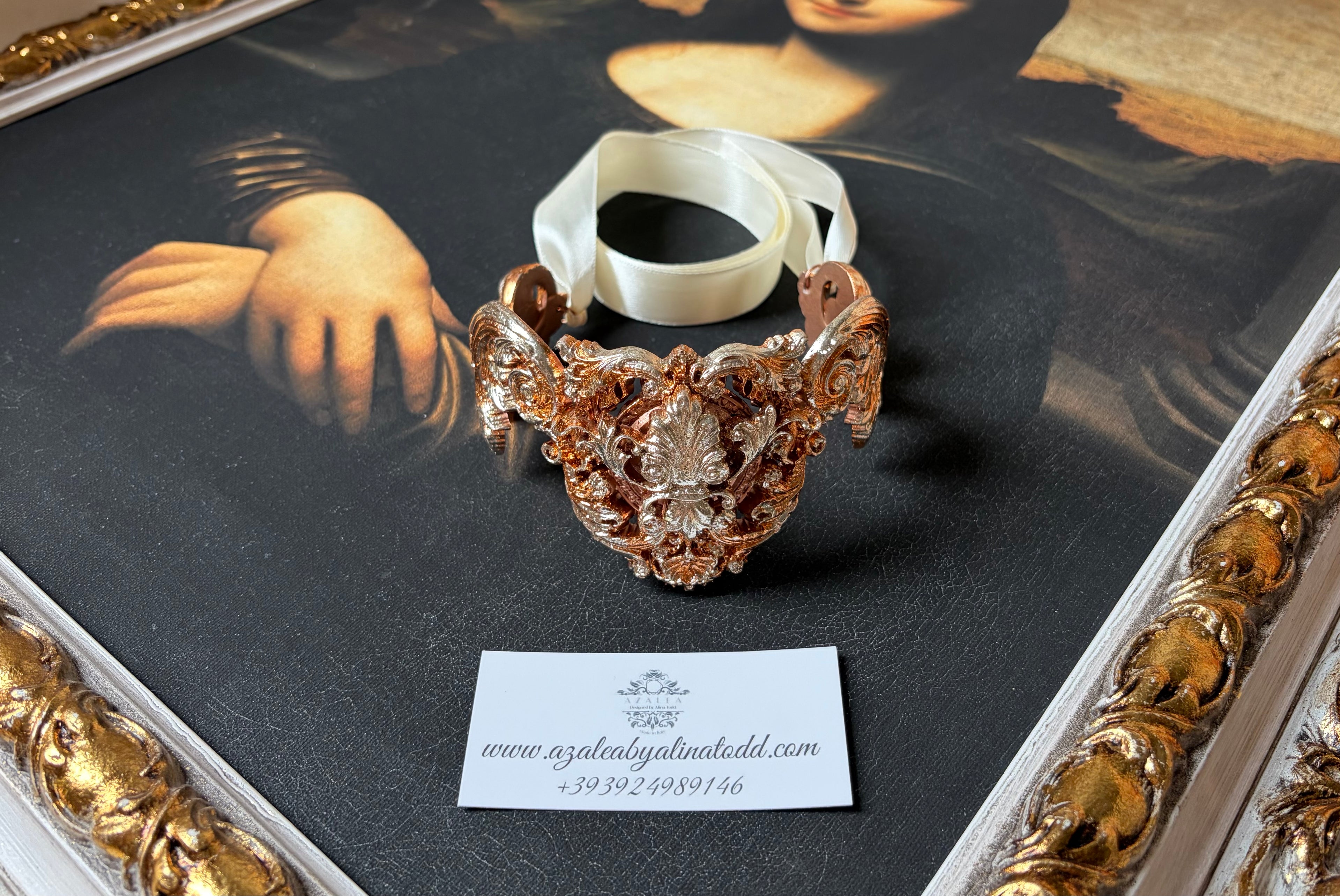 Elegant "bronze&champagne" necklace