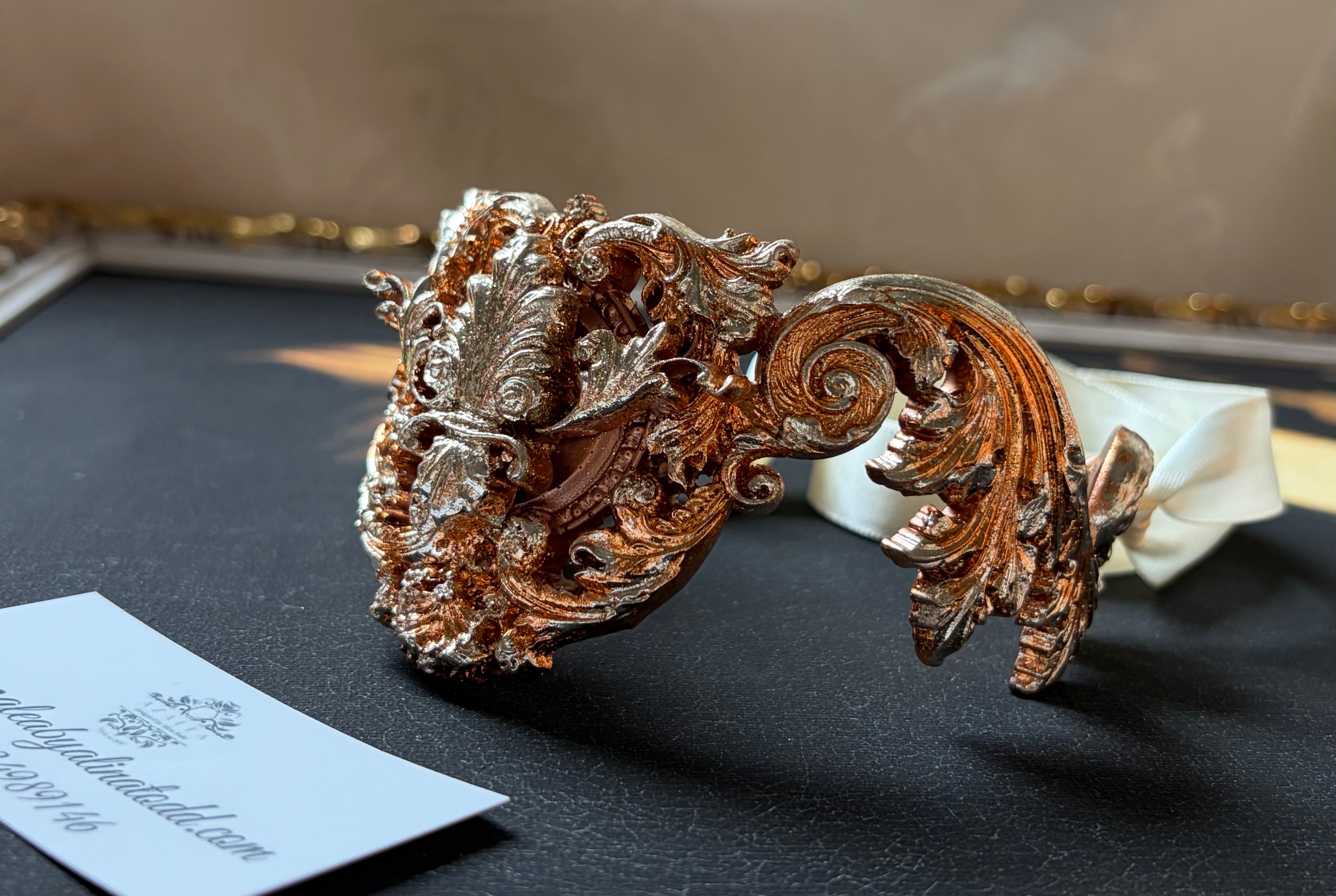 Elegant "bronze&champagne" necklace