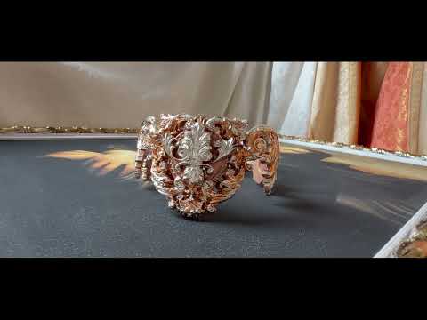 Elegant "bronze&champagne" necklace