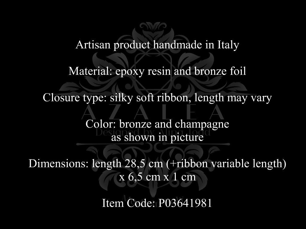 Elegant "bronze&champagne" necklace